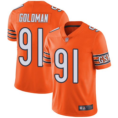 Chicago Bears Limited Orange Men Eddie Goldman Alternate Jersey NFL Football #91 Vapor Untouchable